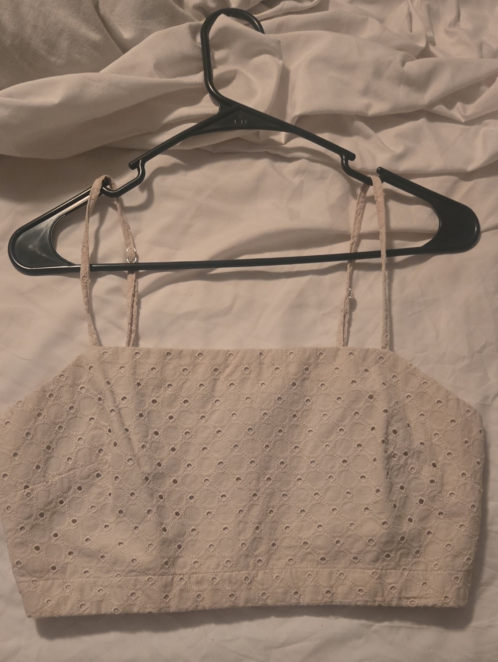 Banana Republic Cream Eyelet Crop Top